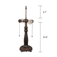 Load image into Gallery viewer, RADIANCE goods Dragonfly-Style Dark Bronze 2 Light Table Lamp 16&quot; Wide
