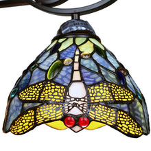 Load image into Gallery viewer, RADIANCE goods Dragonfly Tiffany-Style 3 Light Chandelier 25&quot; Wide
