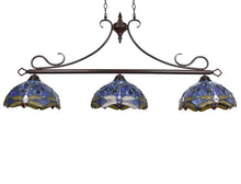 Load image into Gallery viewer, RADIANCE goods Dragonfly Tiffany-Style 3 Light Island Pendant 25&quot; Wide
