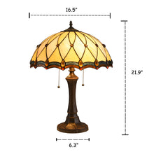 Load image into Gallery viewer, RADIANCE goods Tiffany-Style 2 Light Victorian Table Lamp 16&quot; Shade
