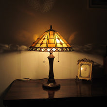 Load image into Gallery viewer, RADIANCE goods Tiffany-Style 2 Light Geometric Table Lamp 16&quot; Shade
