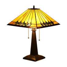 Load image into Gallery viewer, RADIANCE goods Tiffany-Style 2 Light Mission Table Lamp 16&quot; Shade
