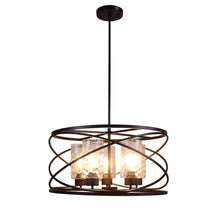 Load image into Gallery viewer, RADIANCE goods Industrial-Style Oil Rubbed Bronze 5 Light Large Pendant 23&quot; Wide
