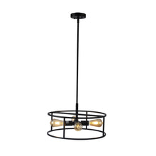 Load image into Gallery viewer, RADIANCE goods Farmhouse 4 Light Oil Rubbed Bronze Drum Ceiling Pendant 18&quot; Wide
