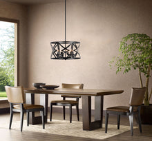 Load image into Gallery viewer, RADIANCE goods Farmhouse 5 Light Matt Black Finish Ceiling Pendant 21&quot; Wide
