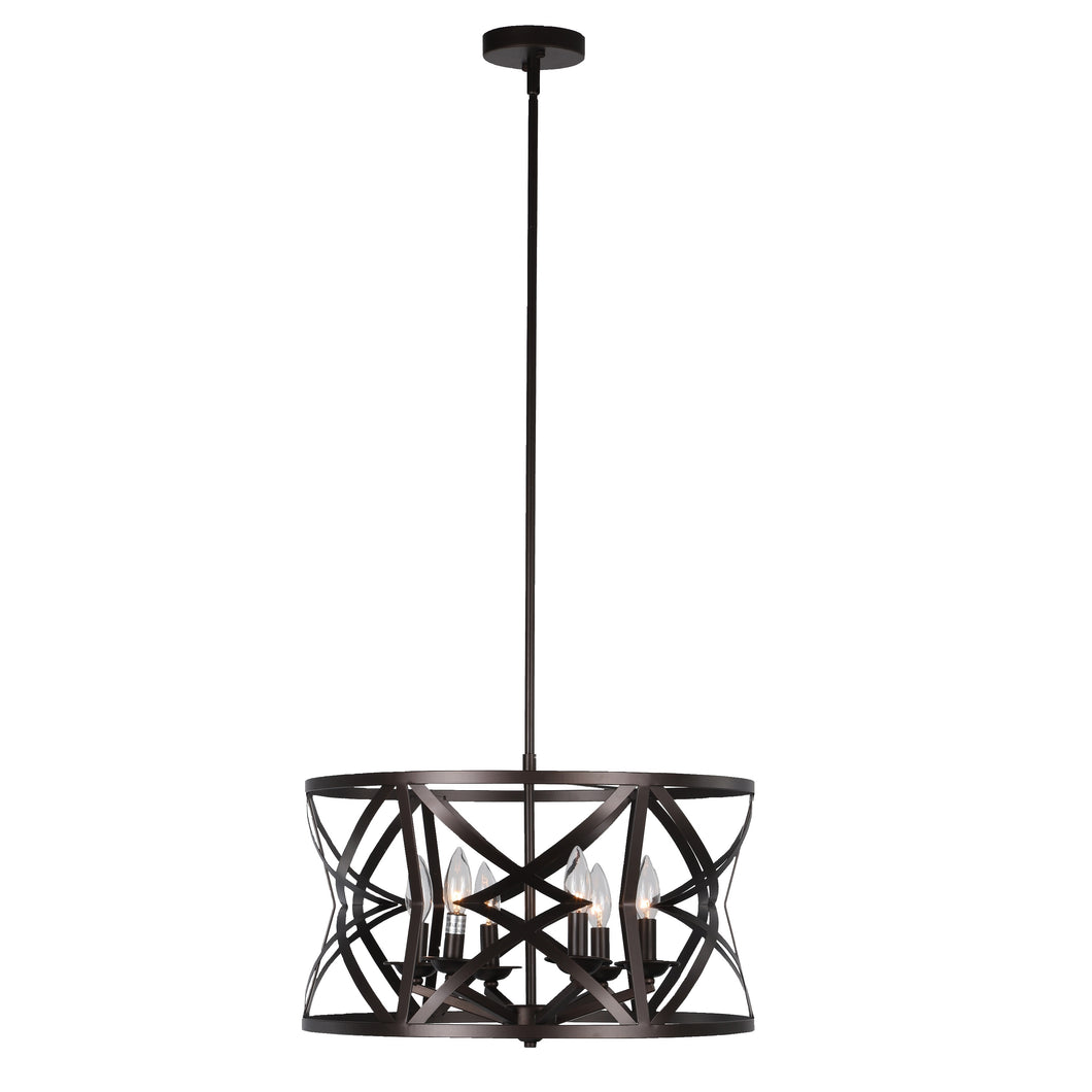 RADIANCE goods Farmhouse 5 Light Oil Rubbed Bronze Finish Ceiling Pendant 21