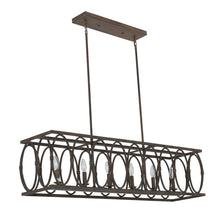 Load image into Gallery viewer, RADIANCE goods Farmhouse 6 Light Antique Wood Finish Ceiling Pendant 48&quot; Wide
