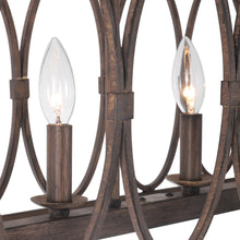 Load image into Gallery viewer, RADIANCE goods Farmhouse 6 Light Antique Wood Finish Ceiling Pendant 48&quot; Wide
