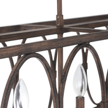 Load image into Gallery viewer, RADIANCE goods Farmhouse 6 Light Antique Wood Finish Ceiling Pendant 48&quot; Wide
