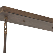 Load image into Gallery viewer, RADIANCE goods Farmhouse 6 Light Antique Wood Finish Ceiling Pendant 48&quot; Wide
