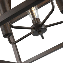 Load image into Gallery viewer, RADIANCE goods Farmhouse 5 Light Antique Wood Finish Hanging Ceiling Pendant 20&quot; Wide
