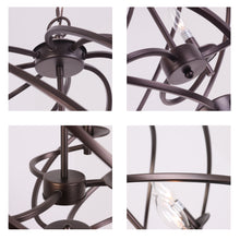 Load image into Gallery viewer, RADIANCE goods Farmhouse 3 Light Oil Rubbed Bronze Ceiling Pendant 19&quot; Wide

