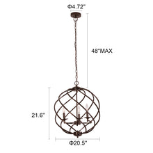 Load image into Gallery viewer, RADIANCE goods Farmhouse 3 Light Oil Rubbed Bronze Ceiling Pendant 19&quot; Wide
