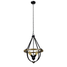 Load image into Gallery viewer, RADIANCE goods Farmhouse-Style Two-Toned 4 Light Pendant 20&quot; Wide
