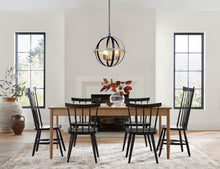 Load image into Gallery viewer, RADIANCE goods Farmhouse-Style Black/Bronze/Wood 3 Light Pendant 20&quot; Wide
