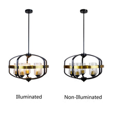 Load image into Gallery viewer, RADIANCE goods Contemporary-Style Black/Bronze 5 Light Large Pendant 24&quot; Wide
