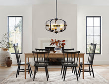 Load image into Gallery viewer, RADIANCE goods Contemporary-Style Black/Bronze 5 Light Large Pendant 24&quot; Wide
