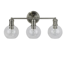 Load image into Gallery viewer, RADIANCE goods Transitional Brushed Nickel 3 Light Vanity Bath Light  22&quot; Wide
