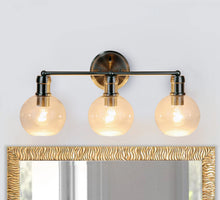 Load image into Gallery viewer, RADIANCE goods Transitional Brushed Nickel 3 Light Vanity Bath Light  22&quot; Wide
