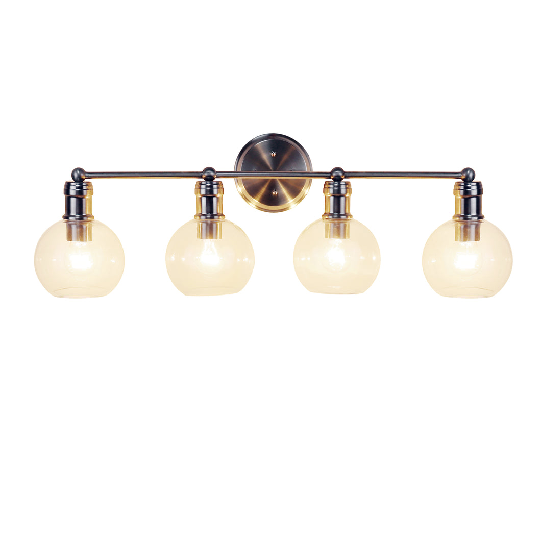 RADIANCE goods Transitional Brushed Nickel 4 Light Vanity Bath Light  30