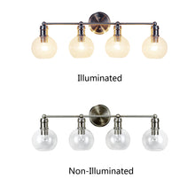 Load image into Gallery viewer, RADIANCE goods Transitional Brushed Nickel 4 Light Vanity Bath Light  30&quot; Wide
