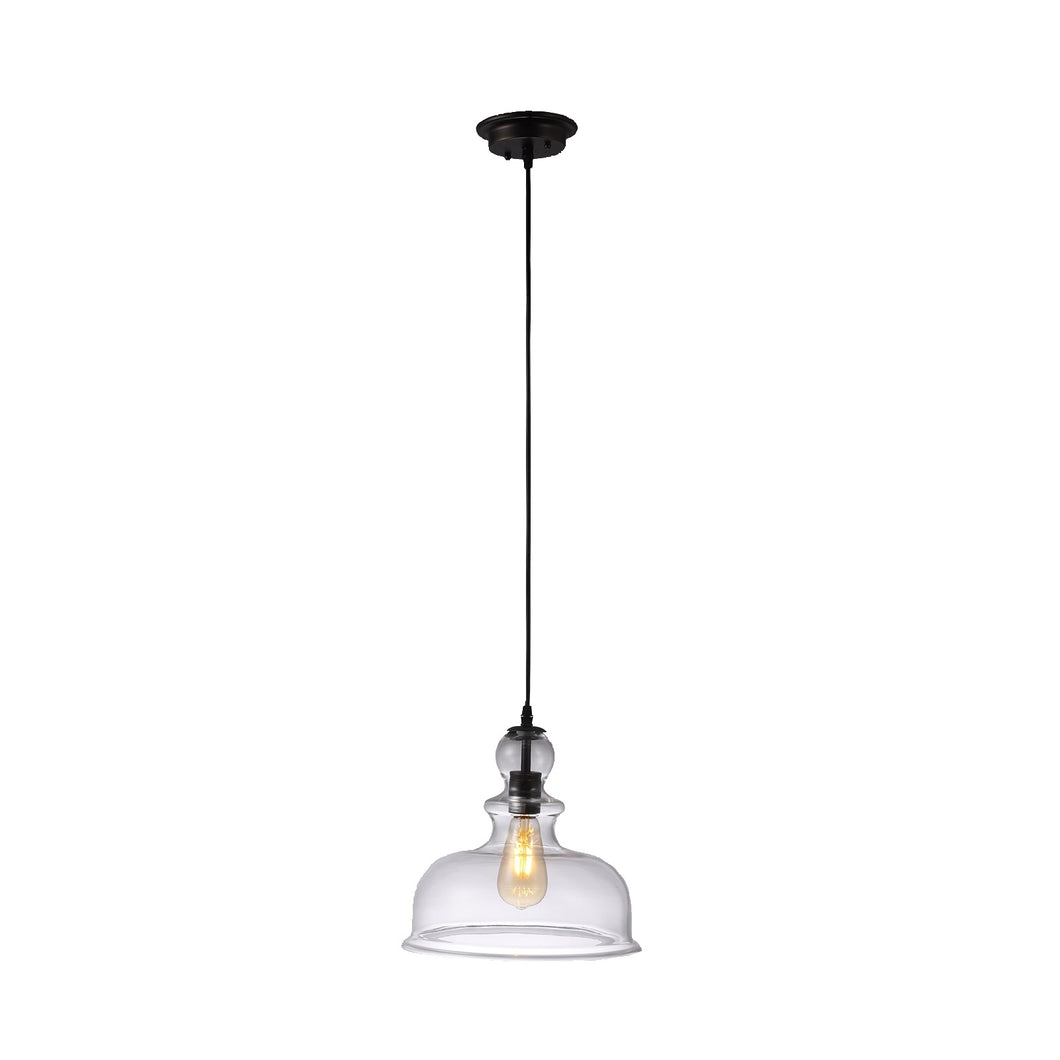 RADIANCE goods Transitional 1 Light Oil Rubbed Bronze Ceiling Pendant 12