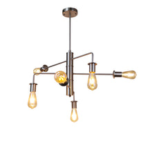 Load image into Gallery viewer, RADIANCE goods Transitional-Style Brushed Nickel 6 Light Large Pendant 23&quot; Wide
