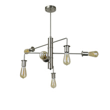 Load image into Gallery viewer, RADIANCE goods Transitional-Style Brushed Nickel 6 Light Large Pendant 23&quot; Wide
