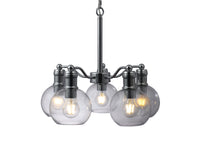 Load image into Gallery viewer, RADIANCE goods Transitional 5 Light Chrome Hanging Chandelier 18&quot; Wide
