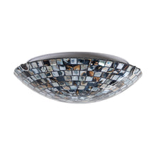 Load image into Gallery viewer, RADIANCE goods Mosaic-Style 2 Light Seashell Flush-Mount Ceiling Fixture 12&quot; Wide
