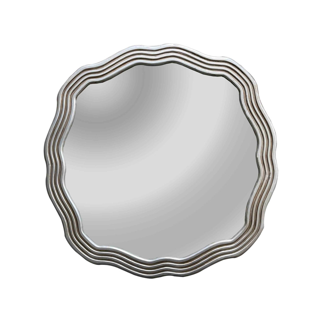 RADIANCE goods Contemporary-Style Silver Finish Round Wall Mirror 33