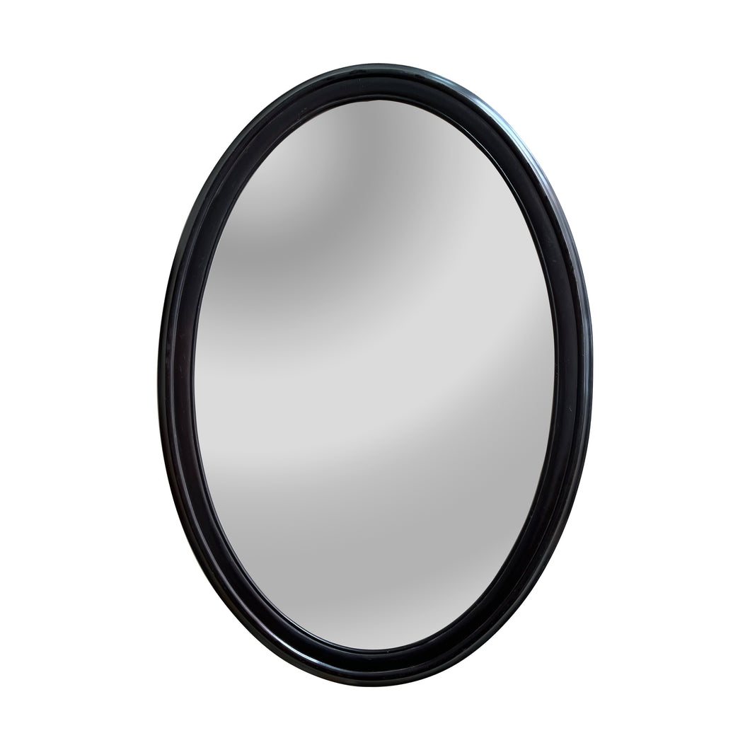 RADIANCE goods Contemporary-Style Cherry Finish Oval Wall Mirror 34