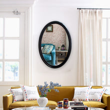 Load image into Gallery viewer, RADIANCE goods Contemporary-Style Cherry Finish Oval Wall Mirror 34&quot; Tall
