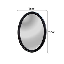 Load image into Gallery viewer, RADIANCE goods Contemporary-Style Cherry Finish Oval Wall Mirror 34&quot; Tall
