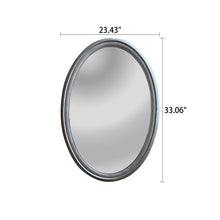 Load image into Gallery viewer, RADIANCE goods Contemporary-Style Silver Finish Oval Wall Mirror 34&quot; Tall
