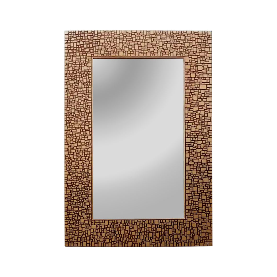 RADIANCE goods Contemporary-Style Rectangle Antique Golden Finish 36