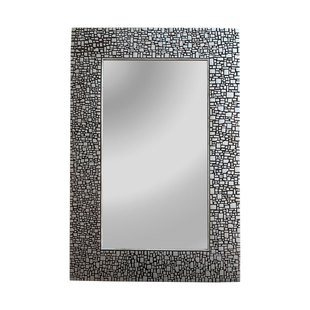 RADIANCE goods Contemporary-Style Rectangle Antique Silver Finish 36