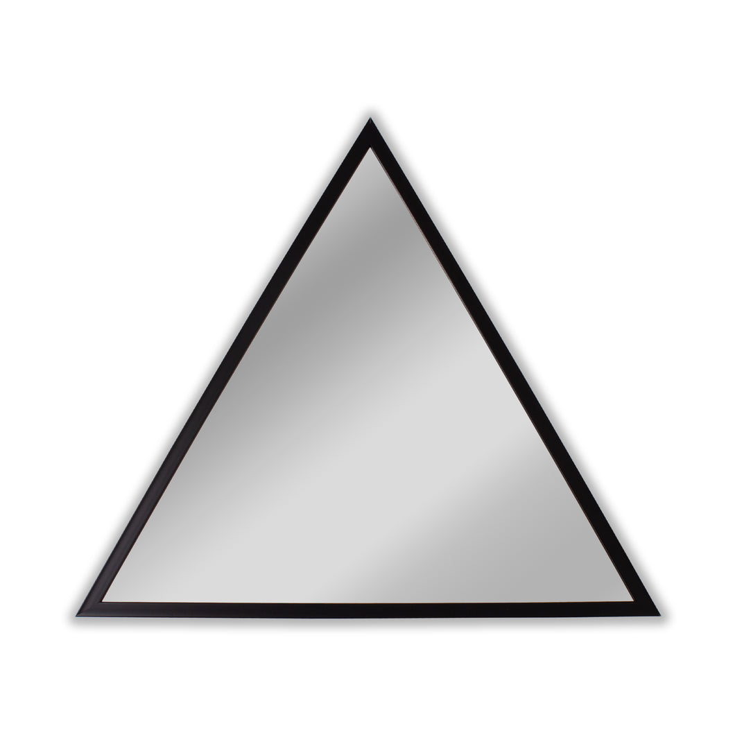 RADIANCE goods Contemporary Black Finish Triangle Framed Wall Mirror 31.5