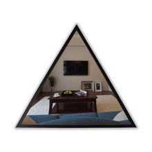 Load image into Gallery viewer, RADIANCE goods Contemporary Black Finish Triangle Framed Wall Mirror 31.5&quot; Height
