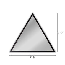 Load image into Gallery viewer, RADIANCE goods Contemporary Black Finish Triangle Framed Wall Mirror 31.5&quot; Height
