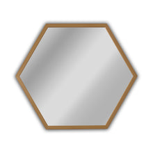 Load image into Gallery viewer, RADIANCE goods Contemporary Maple Finish Hexagon Framed Wall Mirror 24&quot; Width
