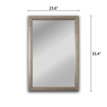 Load image into Gallery viewer, RADIANCE goods Contemporary Silver Finish Rectangle Framed Wall Mirror 35&quot; Width
