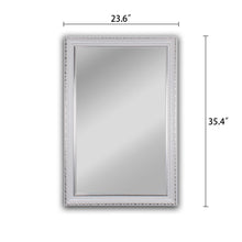 Load image into Gallery viewer, RADIANCE goods Contemporary White Finish Rectangle Framed Wall Mirror 35&quot; Width
