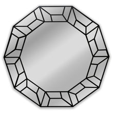 Load image into Gallery viewer, RADIANCE goods Contemporary Black Finish Decagon Framed Wall Mirror 31&quot; Width
