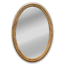 Load image into Gallery viewer, RADIANCE goods Contemporary Maple Wood Finish Oval Framed Wall Mirror 34&quot; Height
