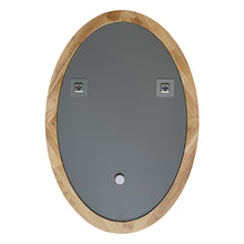 Load image into Gallery viewer, RADIANCE goods Contemporary Maple Wood Finish Oval Framed Wall Mirror 34&quot; Height
