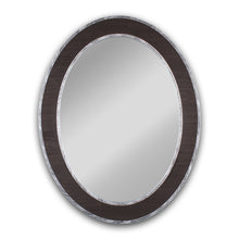 Load image into Gallery viewer, RADIANCE goods Vertical Black-Wood Finish Oval Framed Wall Mirror 35&quot;
