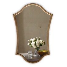 Load image into Gallery viewer, RADIANCE goods Contemporary Maple Wood Finish Dual-Arched Framed Wall Mirror 30&quot; Height
