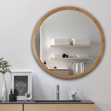 Load image into Gallery viewer, RADIANCE goods Oak Finish Framed Wall Mirror 28&quot;
