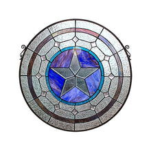 Load image into Gallery viewer, RADIANCE goods Star Stained Glass Window Panel 24&quot;x24&quot;
